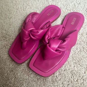 Anthropologie Maeve Hot Pink Sandals Size 7